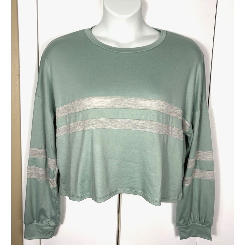 Blumin Women’s Long Sleeve Top Mint Green 1X